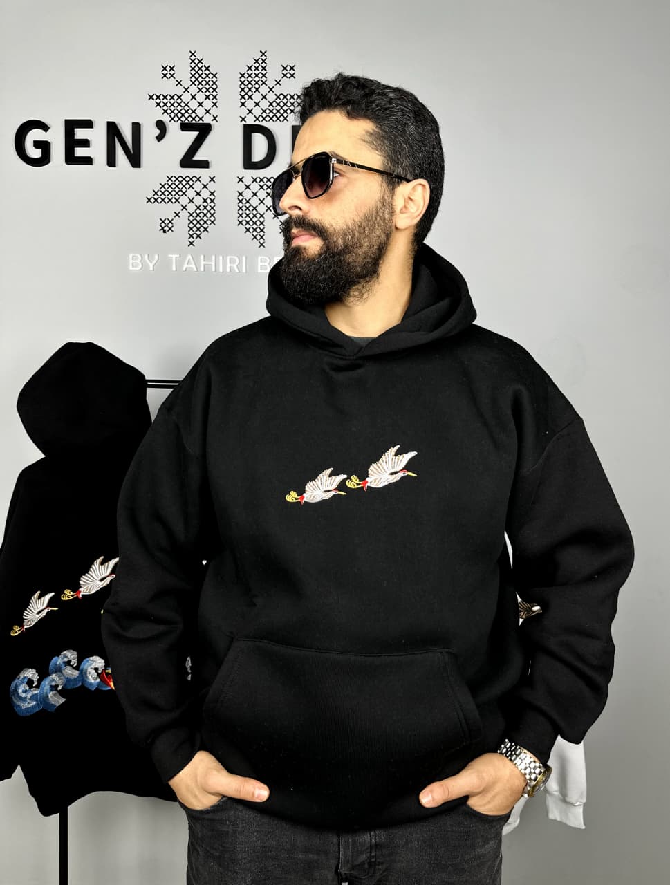 Hoodie Oversized - Flying ducks